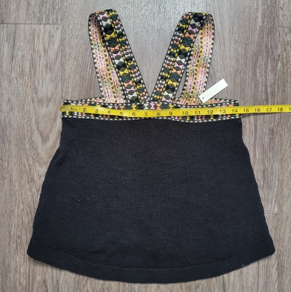 NWT Madewell Embroidered Neckline Strappy Swing Sweater Tank Top Boho XXS - Picture 10 of 11